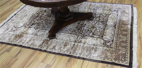 A Persian part silk rug 225 x 157cm.